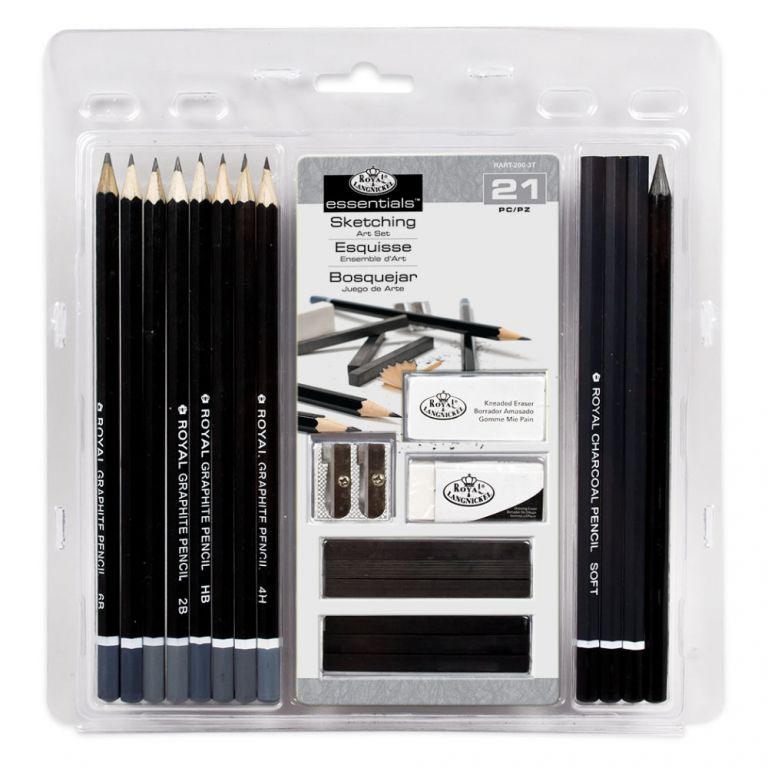 Essentials Sketching Artist Set By Royal Brush Raw Materials Art Supplies