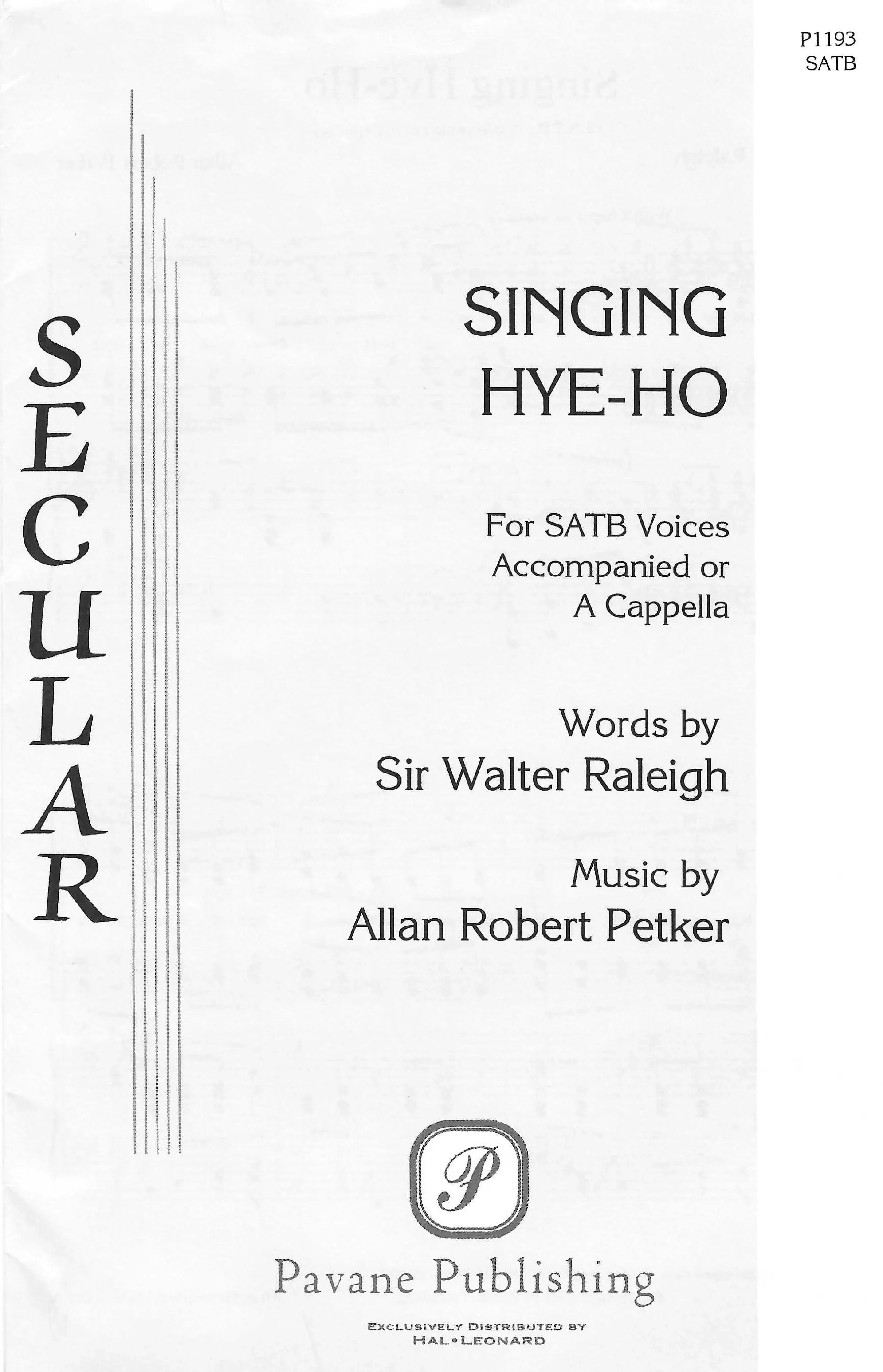 Singing Hye Ho SATB Choral Score Pavane Publishing singing-hye-ho-satb-choral-score-pavane-publishing