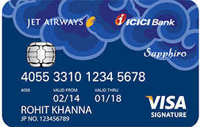 Jet Airways ICICI Bank Sapphiro VISA Credit Card