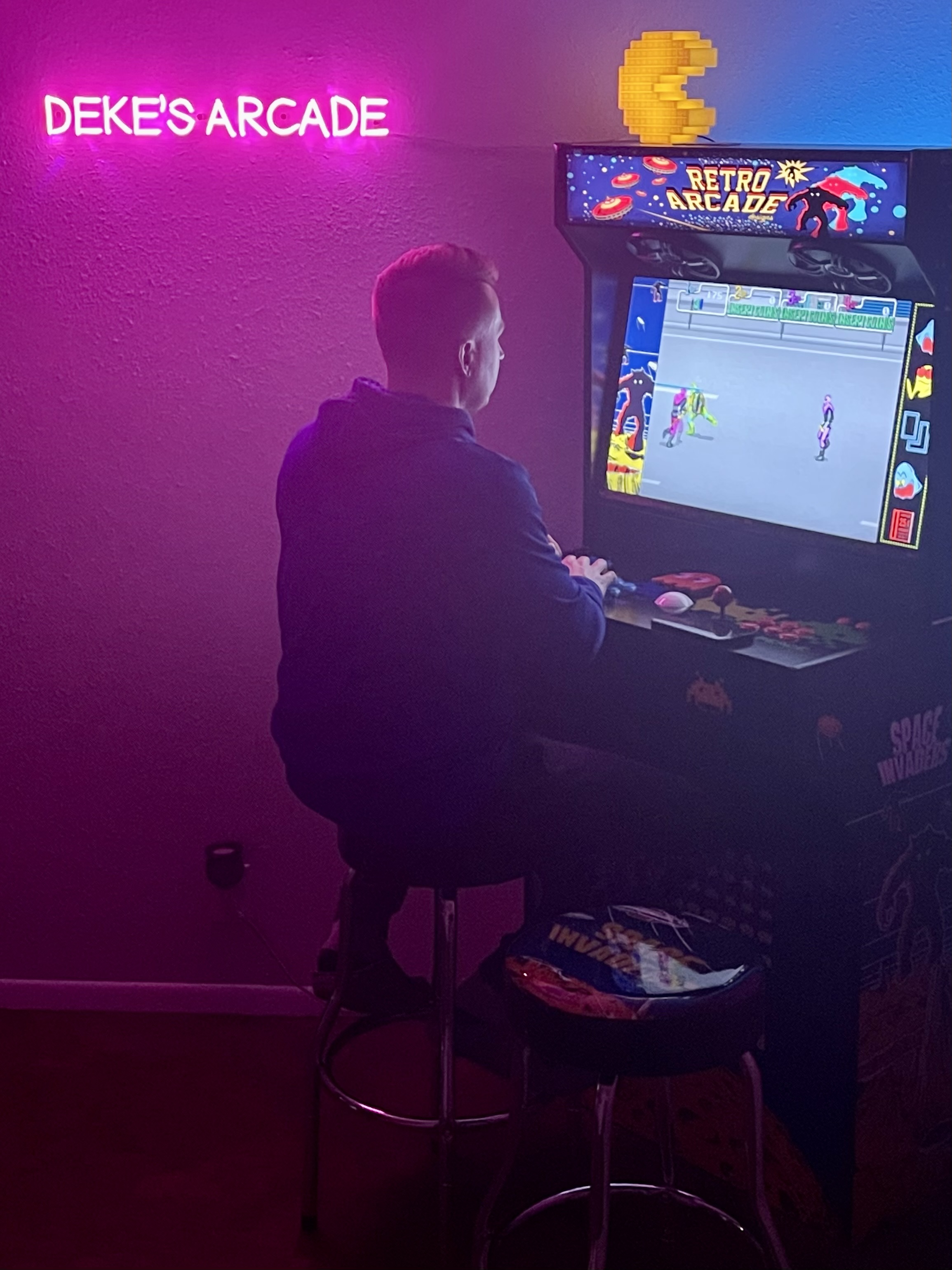 Arcade setup shared by Mr. Deke