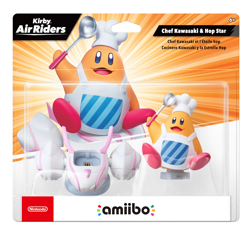 Chef Kawasaki & Hop Star packaging (Kirby Air Riders series) — AMiiPEDIA