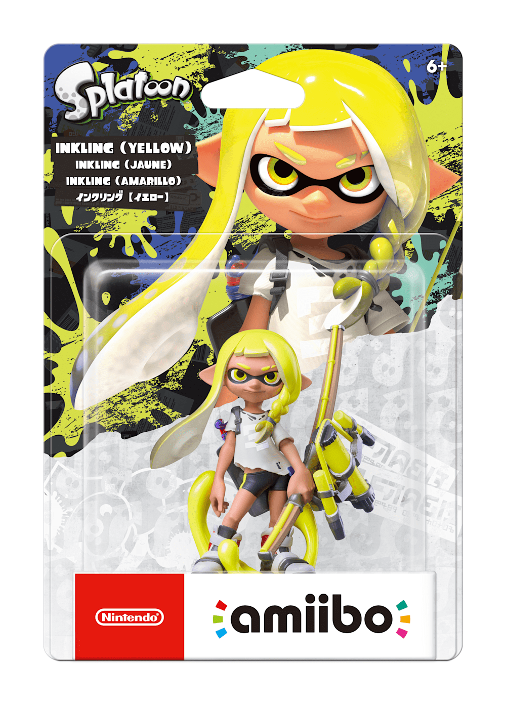 Inkling (Yellow) packaging (Splatoon series) — AMiiPEDIA