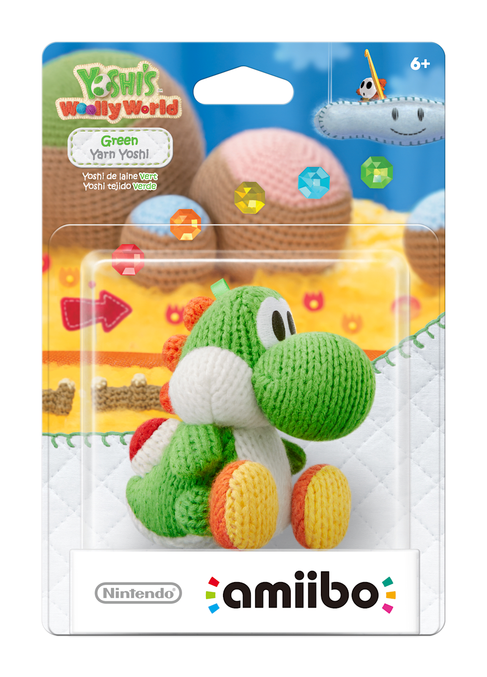 Green Yarn Yoshi packaging (Yoshi S Woolly World series) — AMiiPEDIA