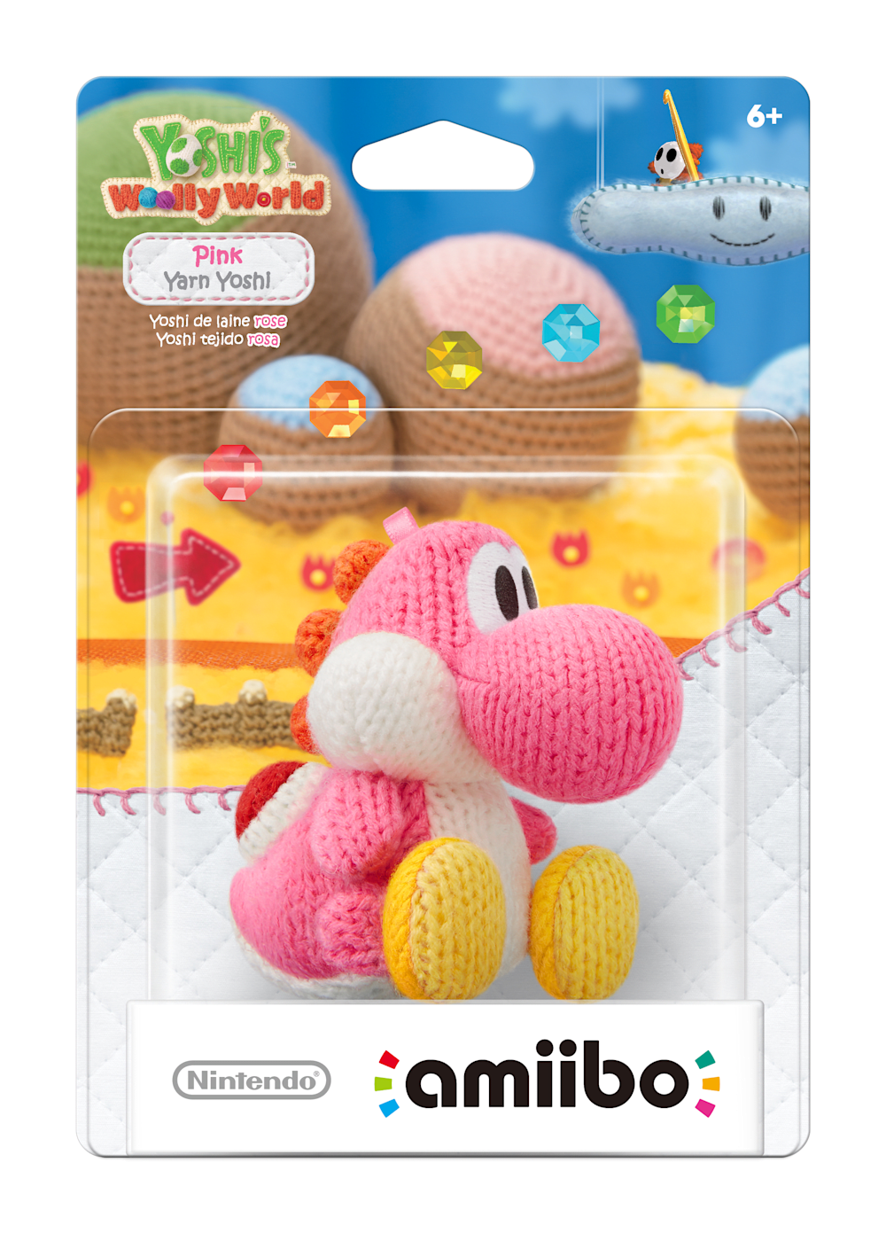 Pink Yarn Yoshi packaging (Yoshi S Woolly World series) — AMiiPEDIA
