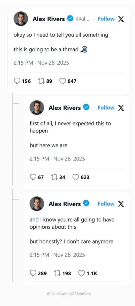 Twitter Character Thread Example