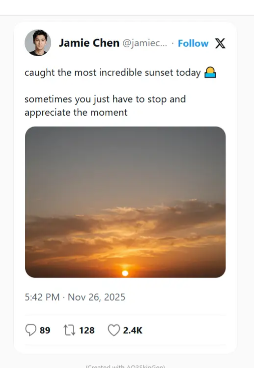 Twitter Tweet with Media Example