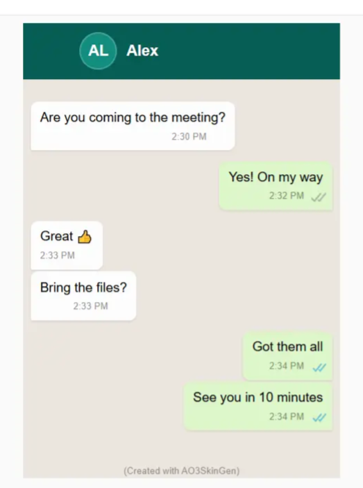 WhatsApp Chat Example