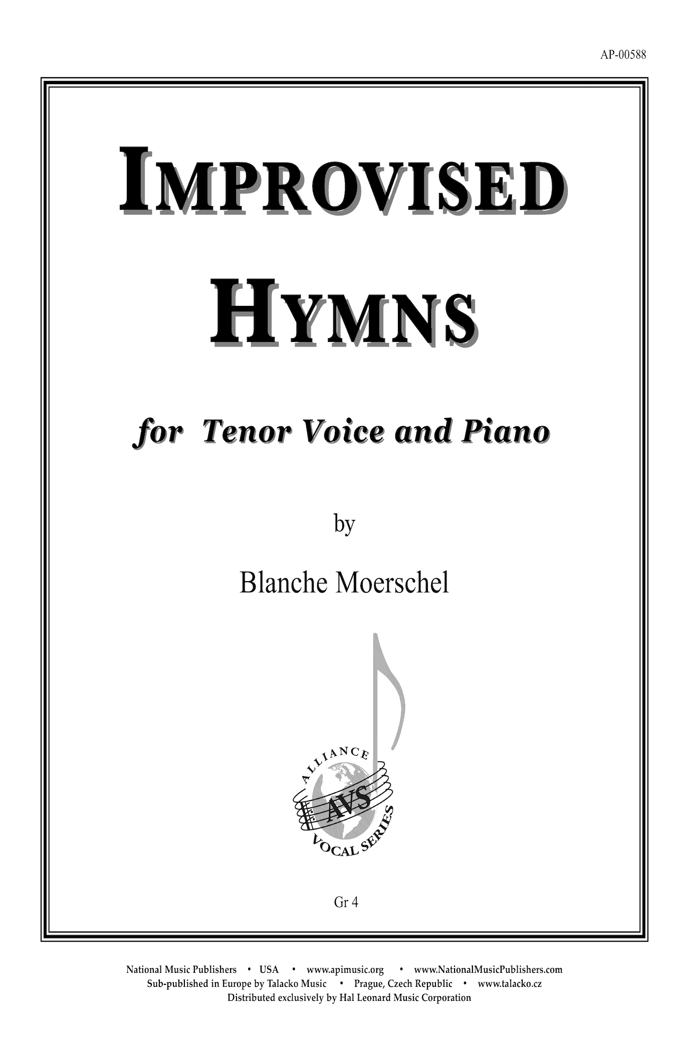 Improvised Hymns For Pno W Ten Solo – Piano Solo | National Music ...
