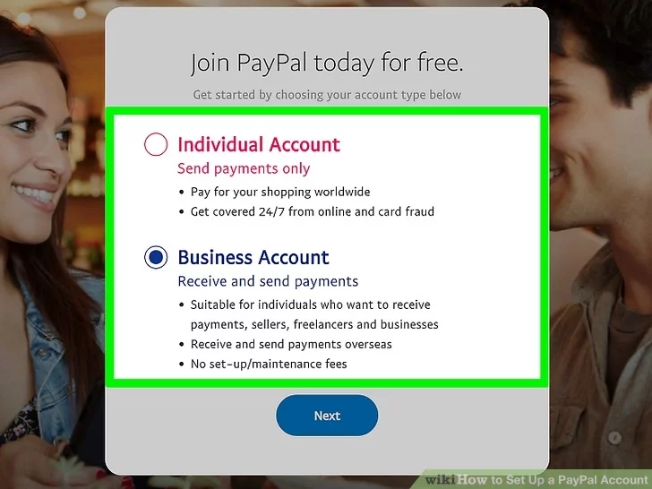 Paypal sign up 2