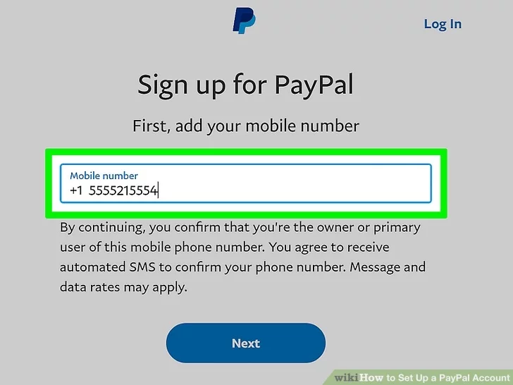 Paypal sign up 3