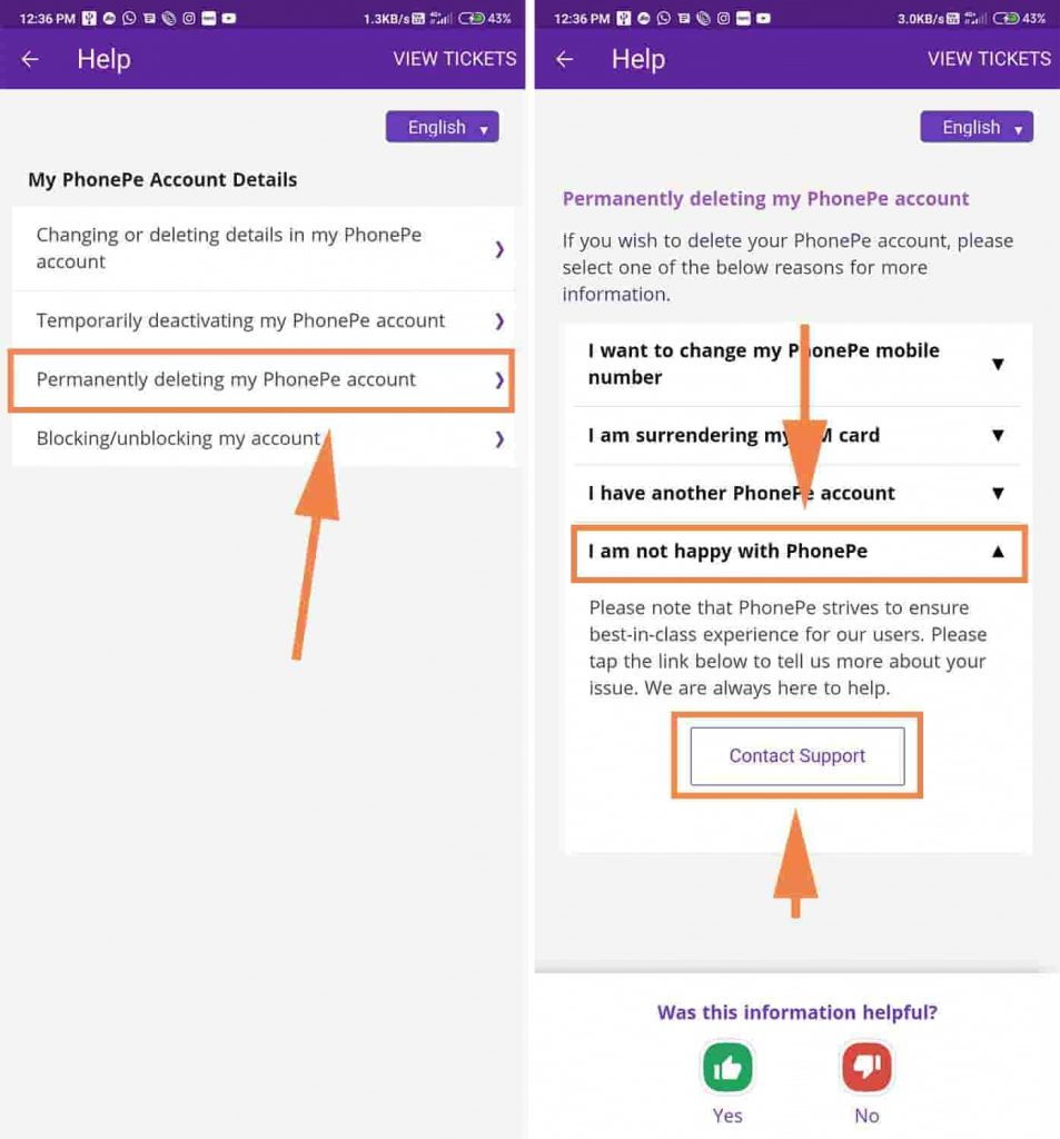 How to Delete PhonePe Account