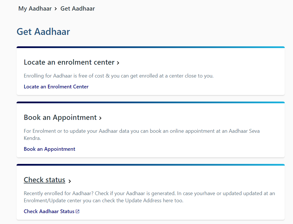 How to Check UIDAI Aadhaar Card Status