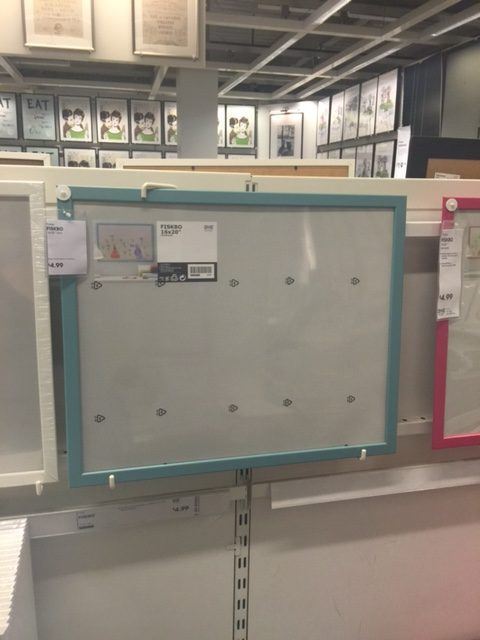 DIY Calendar -$20 ikea frame -red poster board -patterned