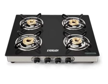 Eveready Glass Top 4 Burner Gas Stove