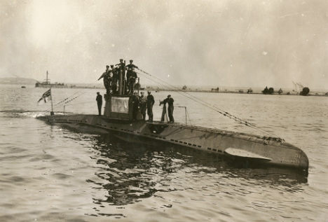 A German submarine during world war 1