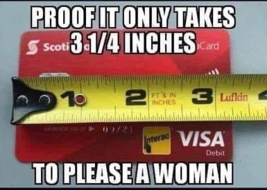 women can be happy with 3 inches