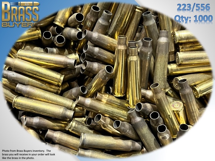 1000 PIECES - 223 556 MIX BRASS CASES ONCE FIRED BRASS + MANUAL