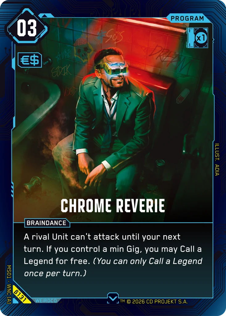 Chrome Reverie Welcome to Night City - Beta Cyberpunk TCG card