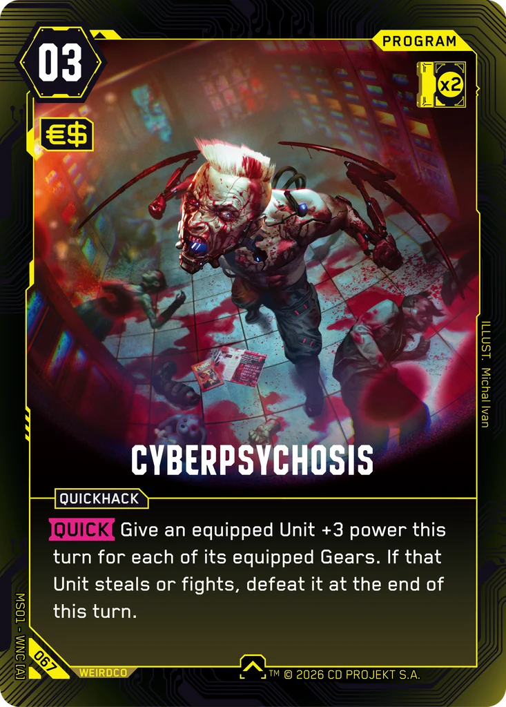 Cyberpsychosis Welcome to Night City - Retail Cyberpunk TCG card
