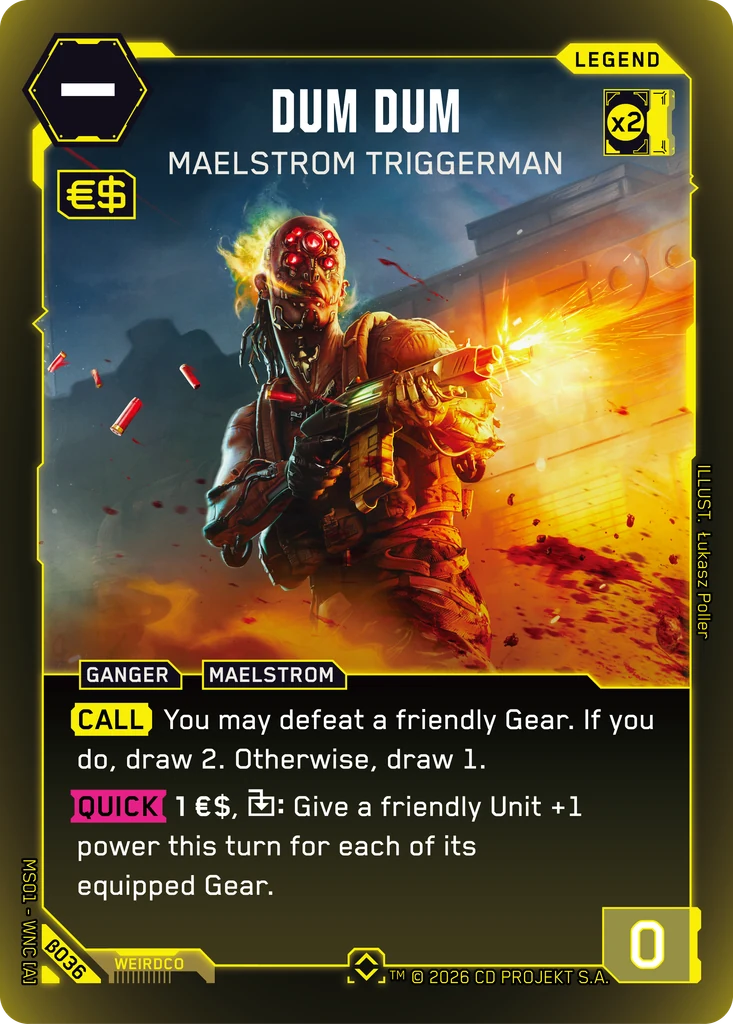 Dum Dum - Maelstrom Triggerman Welcome to Night City - Beta Cyberpunk TCG card