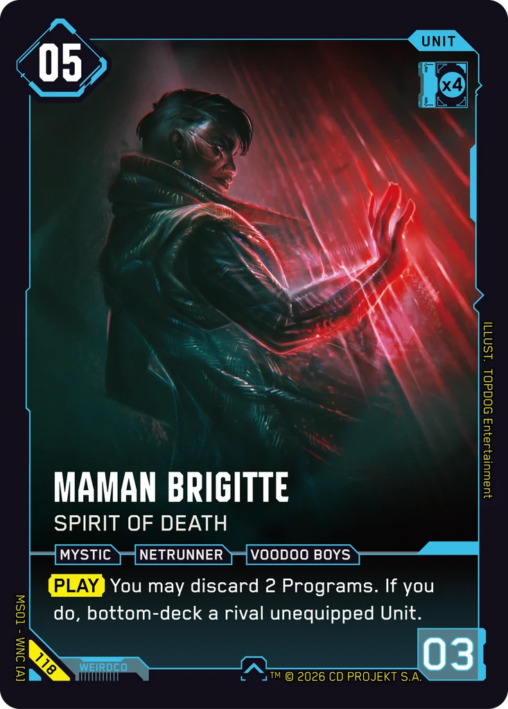 Maman Brigitte - Spirit of Death Welcome to Night City - Retail Cyberpunk TCG card