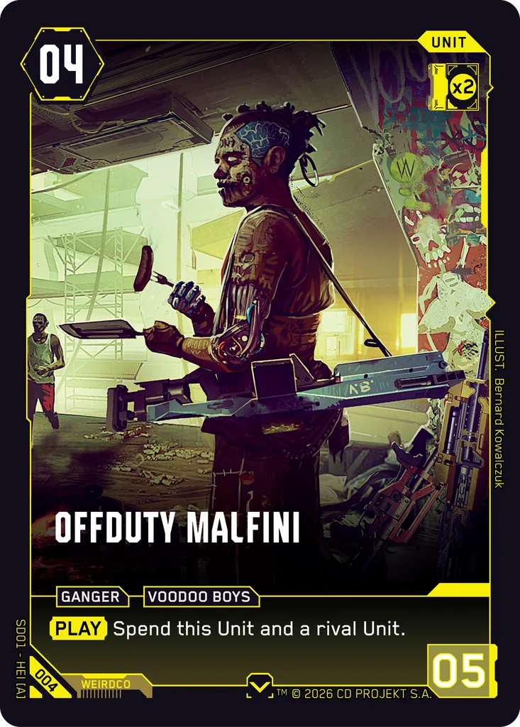 Offduty Malfini The Heist - Retail Starter Deck Cyberpunk TCG card