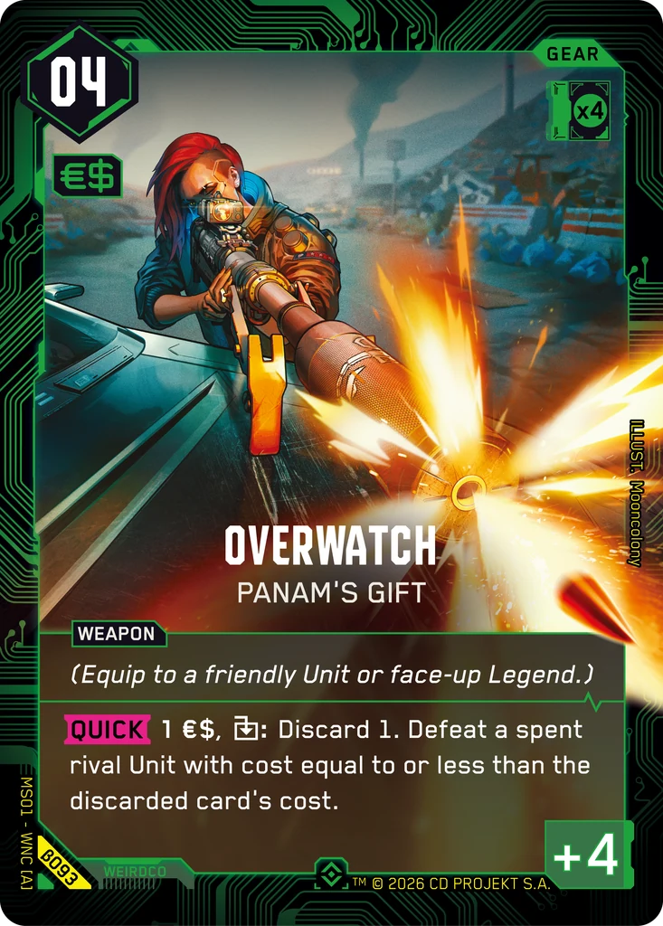 Overwatch - Panam's Gift Welcome to Night City - Beta Cyberpunk TCG card