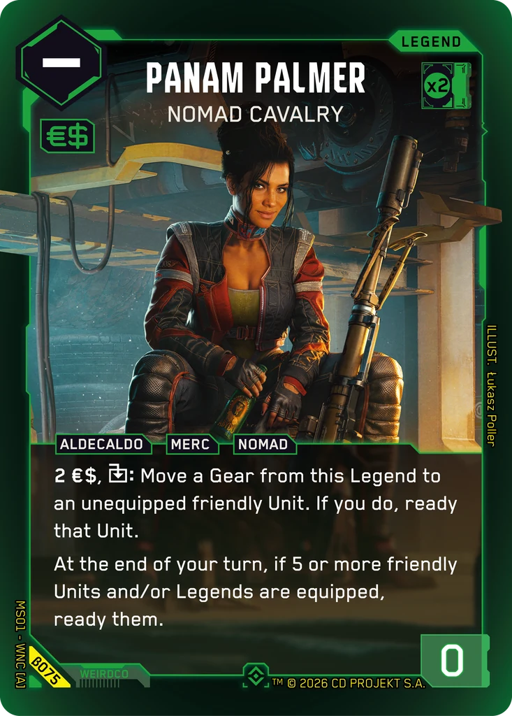Panam Palmer - Nomad Cavalry Welcome to Night City - Beta Cyberpunk TCG card