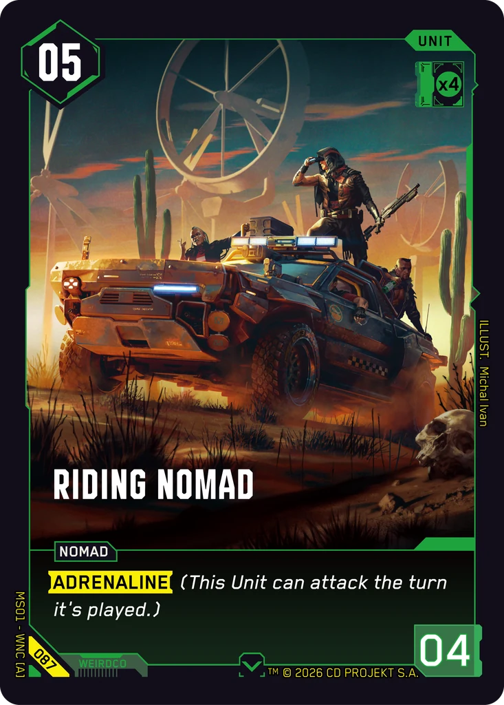 Riding Nomad Welcome to Night City - Retail Cyberpunk TCG card