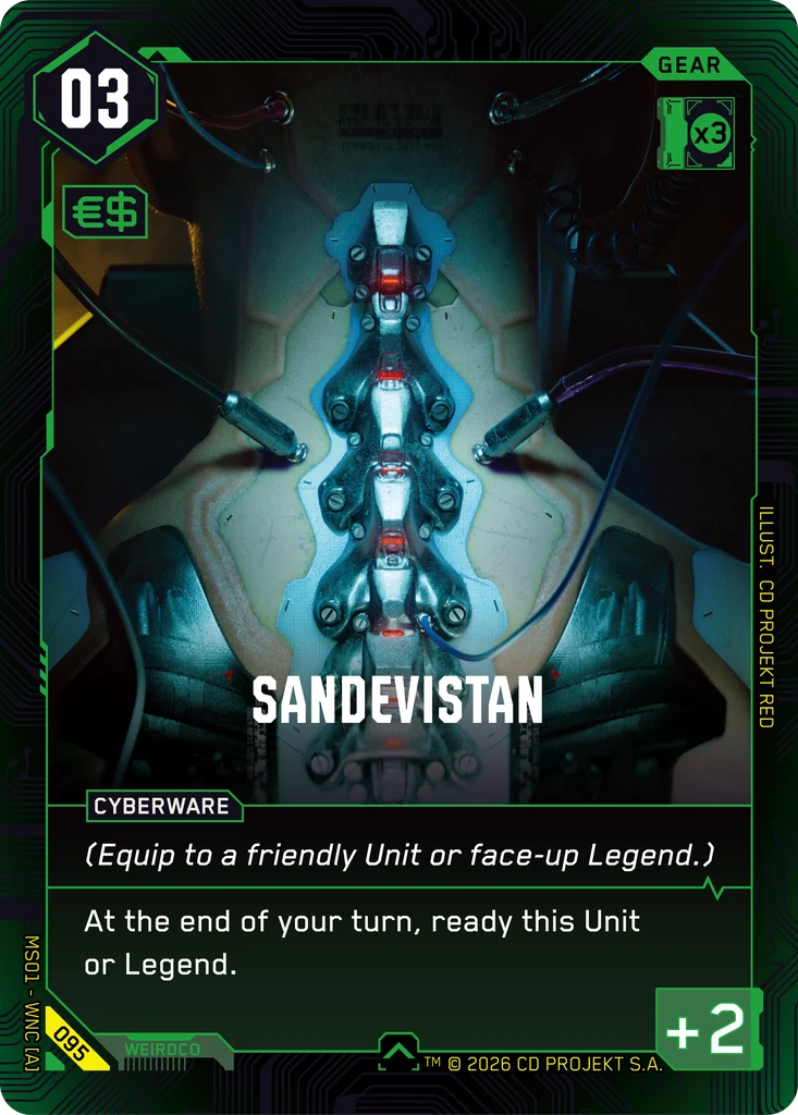 Sandevistan Welcome to Night City - Retail Cyberpunk TCG card