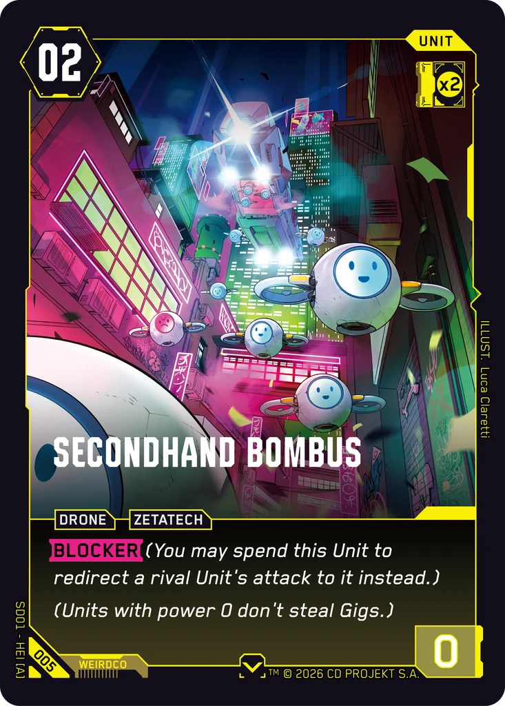 Secondhand Bombus The Heist - Retail Starter Deck Cyberpunk TCG card