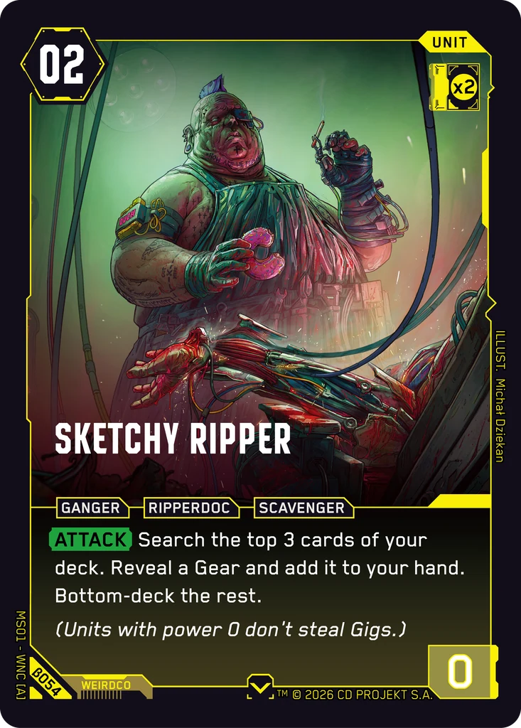 Sketchy Ripper Welcome to Night City - Beta Cyberpunk TCG card