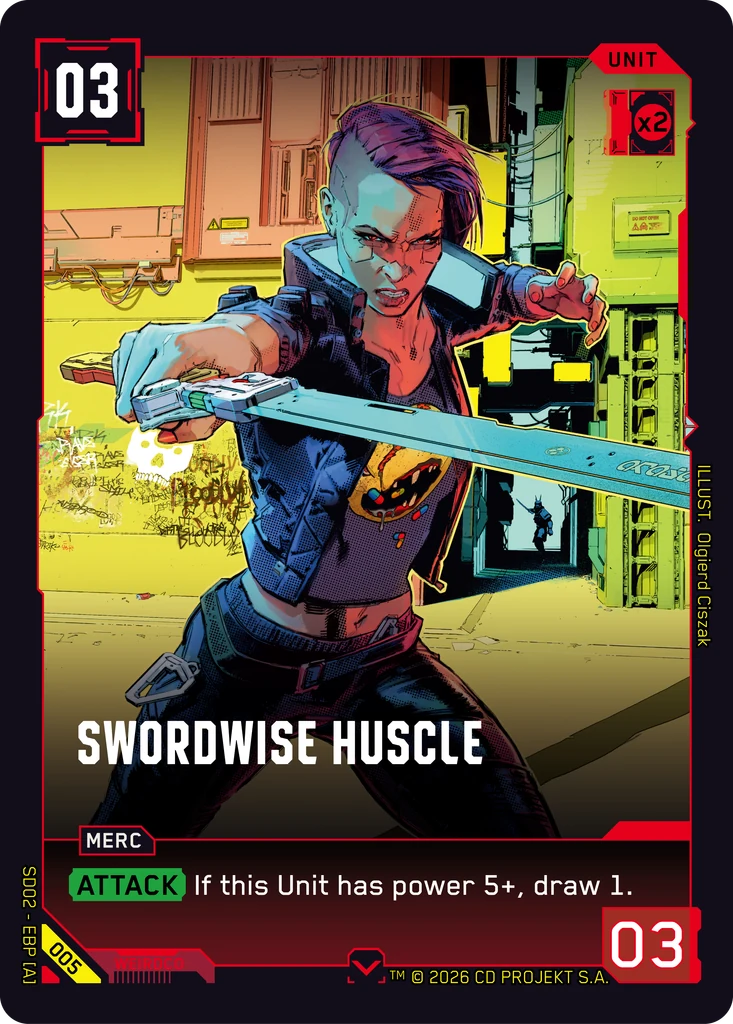Swordwise Huscle Embracing Power - Retail Starter Deck Cyberpunk TCG card