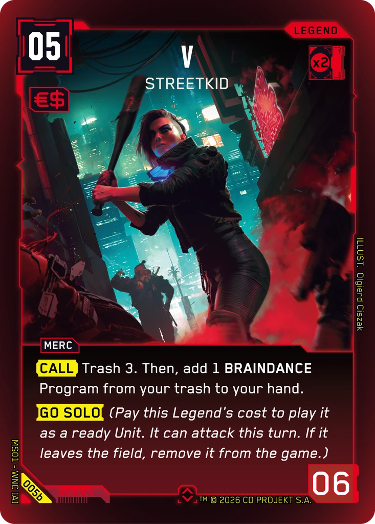 V - StreetKid Welcome to Night City - Retail Cyberpunk TCG card