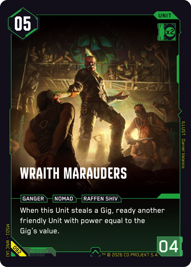 Wraith Marauders Welcome to Night City - Retail Cyberpunk TCG card