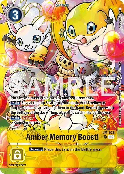Amber Memory Boost! Alternate Art LM-035 P Starter Deck 23: Beatbreak Digimon card