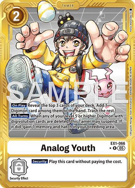 Analog Youth Gold Border EX1-066 R Advanced Booster Digimon Generation Digimon card