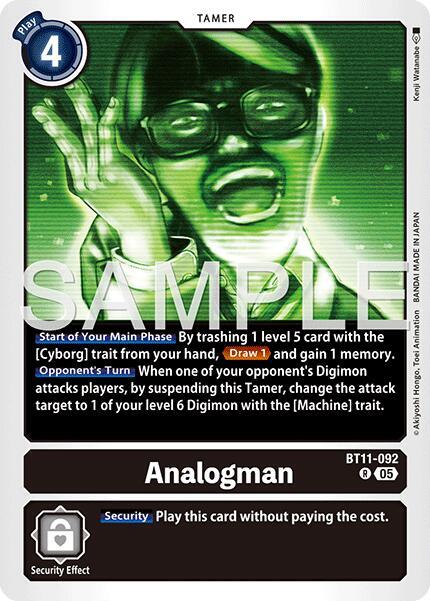 Analogman Reprint BT11-092 R Advanced Booster Digimon Generation Digimon card