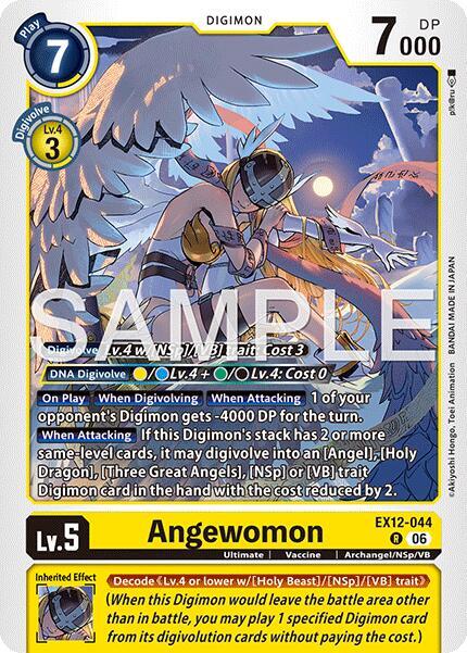 Angewomon EX12-044 R Digital World Shambala Digimon card