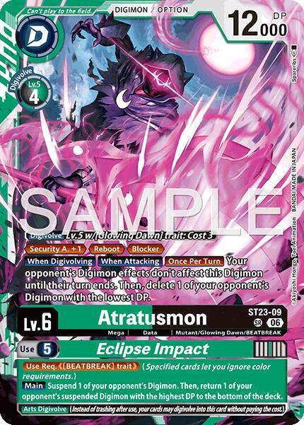 Atratusmon // Eclipse Impact ST23-09 SR Starter Deck 23: Beatbreak Digimon card