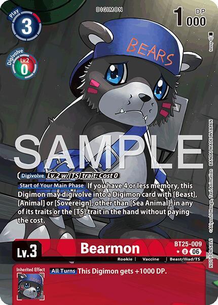 Bearmon Full Art BT25-009 U Dual Revolution Digimon card