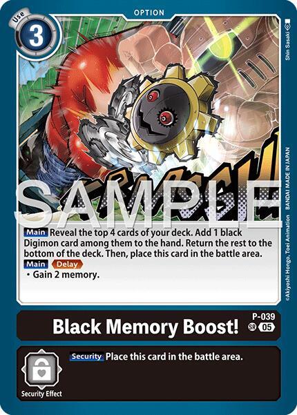 Black Memory Boost! Reprint P-039 SR Advanced Booster Digimon Generation Digimon card