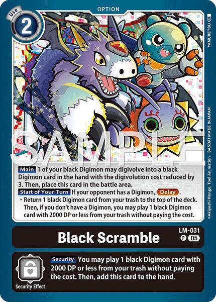 Black Scramble Reprint LM-031 P Advanced Booster Digimon Generation Digimon card
