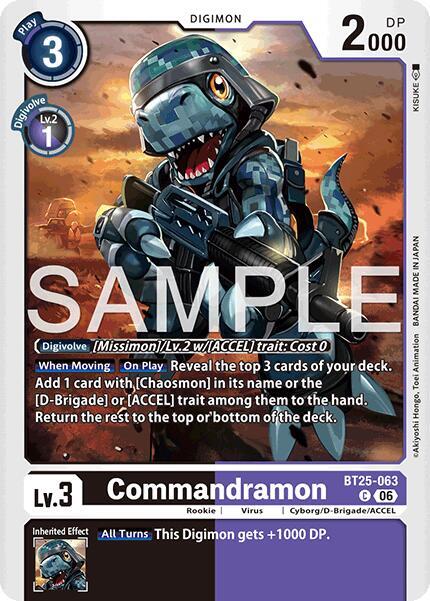 Commandramon BT25-063 C Dual Revolution Digimon card