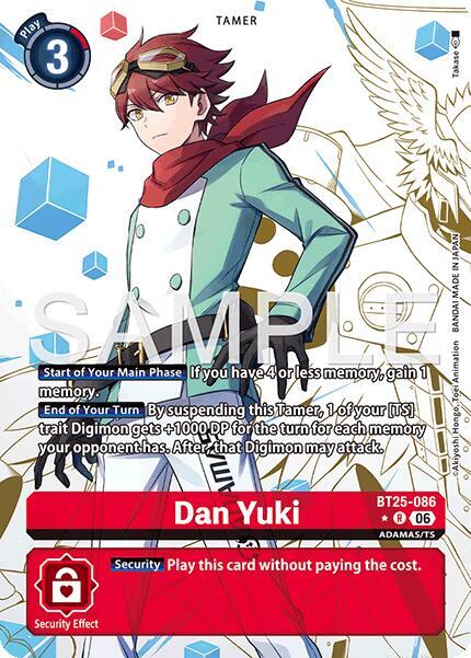 Dan Yuki Alternate Art BT25-086 R Dual Revolution Digimon card
