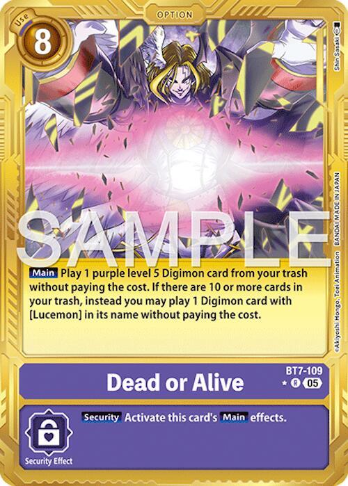 Dead or Alive Gold Border BT7-109 R Advanced Booster Digimon Generation Digimon card