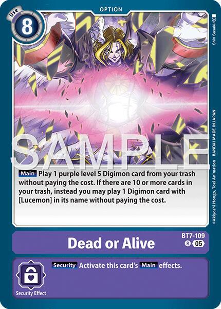 Dead or Alive Reprint BT7-109 R Advanced Booster Digimon Generation Digimon card