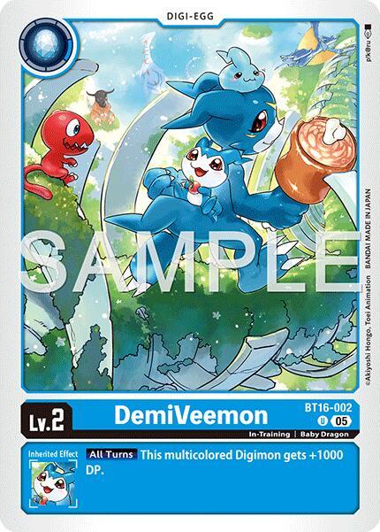 DemiVeemon Reprint BT16-002 U Advanced Booster Digimon Generation Digimon card