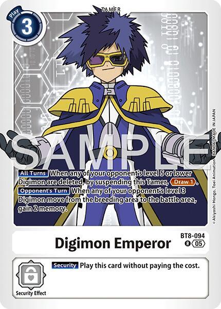 Digimon Emperor Reprint BT8-094 R Advanced Booster Digimon Generation Digimon card