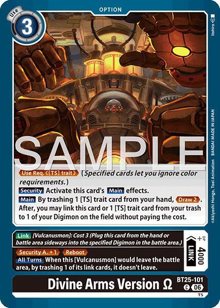 Divine Arms Version BT25-101 C Dual Revolution Digimon card